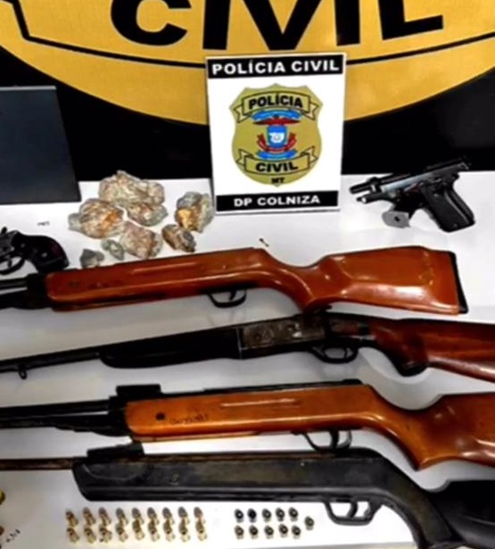 Operação Nova Colniza prende cinco em flagrante e apreende armas de fogo e R$ 40 mil