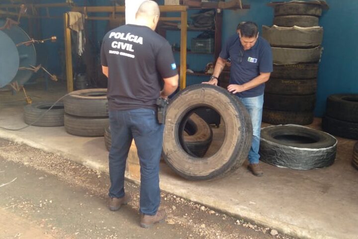 Operação Falsum Recape: PJC e Ipem interditam empresa clandestina de recapagem de pneus