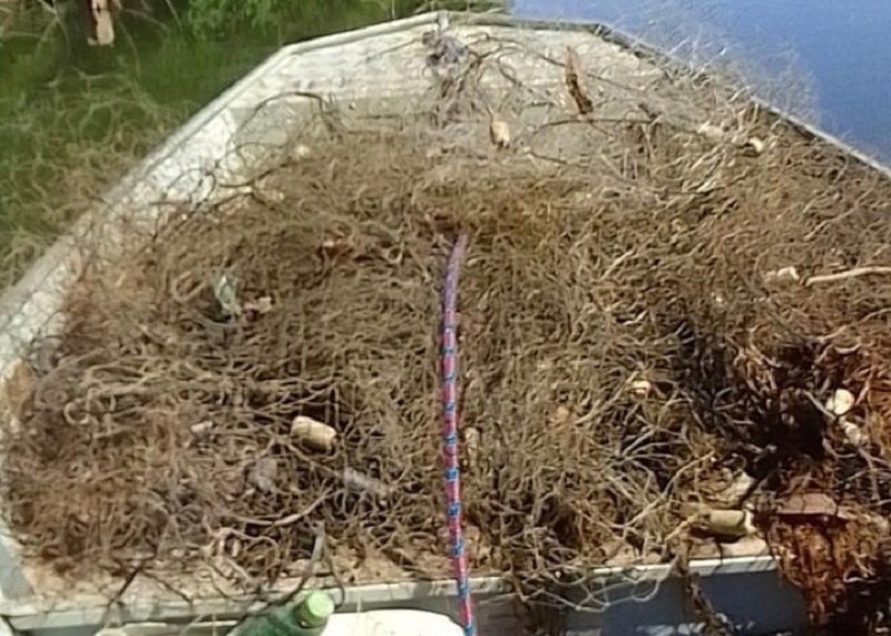 Sema apreende 42 redes de emalhar no rio Cuiabá em apenas um dia de fiscalização