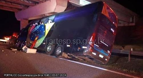 Acidente com ônibus de romeiros que iam a Aparecida deixa 10 mortos em SP