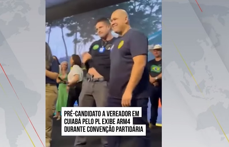 Pré-candidato pelo PL mostra ARMA em convenção e Correios aciona a PF contra senador bolsonarista