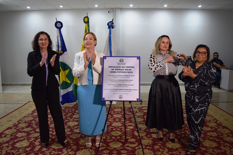 Presidente do TJMT inaugura central de energia fotovoltaica do Fórum de Cuiabá