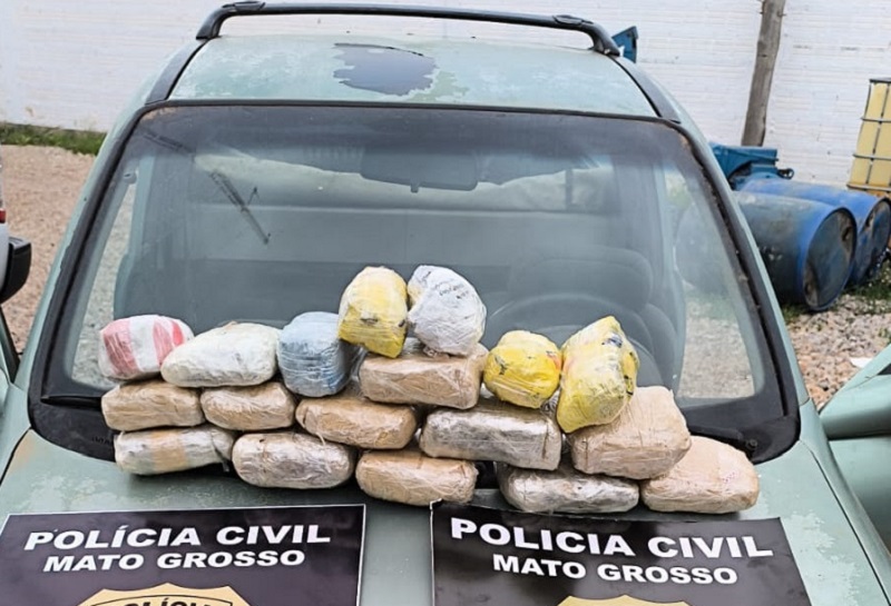 Polícia Civil prende homem que transportava 18 tabletes de maconha trazidos da Bolívia