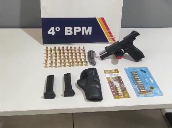 Motorista de caminhonete é preso com pistola e munições em Várzea Grande