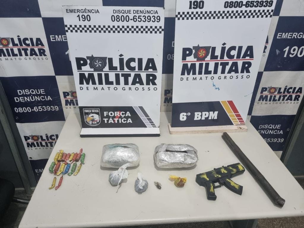 Menor integrante de facção é preso com drogas e arma de brinquedo