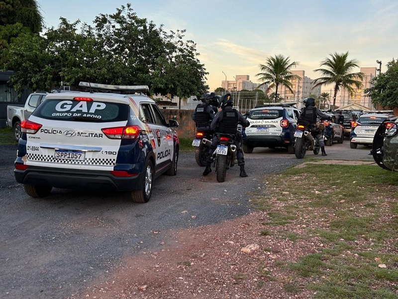 Força-tarefa com 200 policiais militares combate grupo que articula invasão de terras em Cuiabá