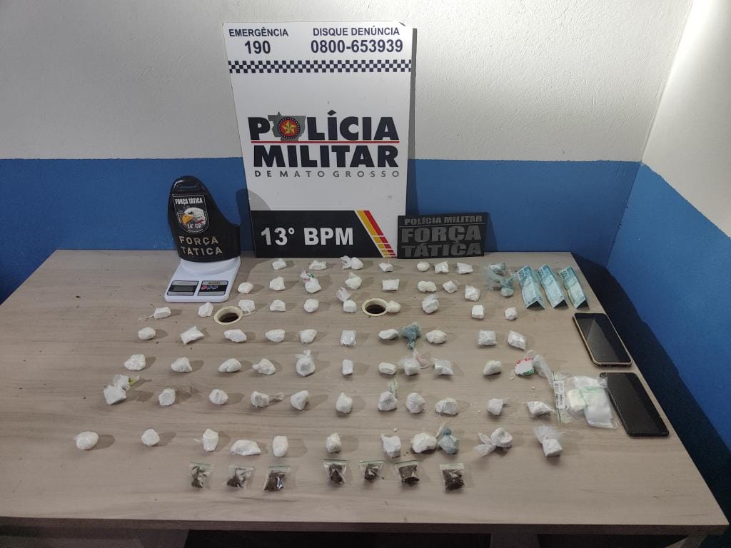 Mulher faccionada é presa com sacola cheia de entorpecentes em MT