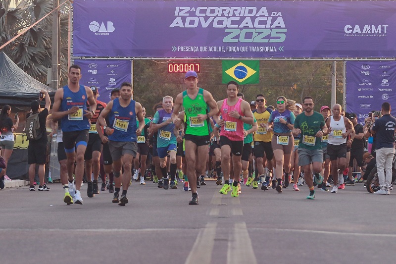 Com mil atletas, 12ª Corrida da Advocacia celebra saúde, bem-estar e união da classe em Mato Grosso