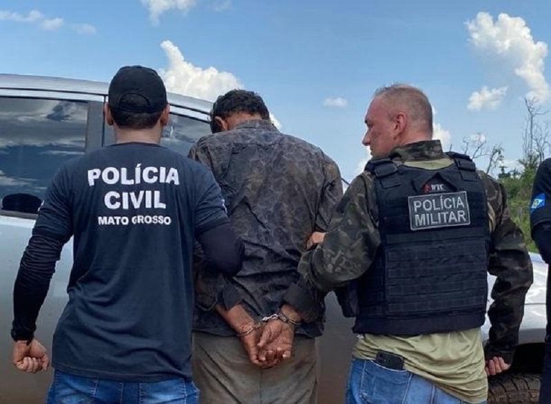 Preso autor de feminicídio e homicídio de casal em Marcelândia Mato Grosso