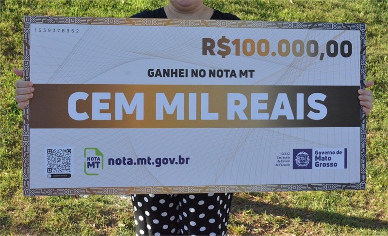 Mais de 150 ganhadores do Nota MT ainda não informaram dados bancários e podem perder o prêmio