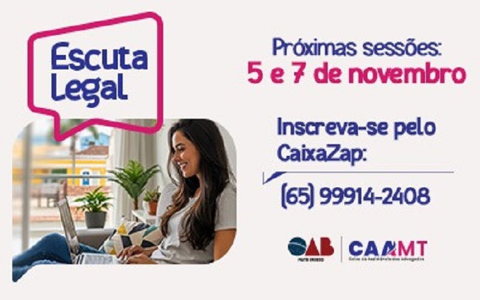 CAA/MT promove novas rodas de conversa do programa “Escuta Legal” com foco no bem-estar da advocacia