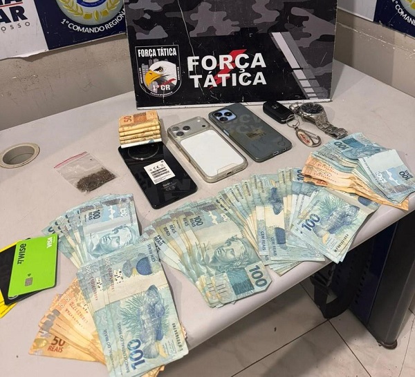 Força Tática apreende R$ 11 mil em espécie e prende homem por estelionato