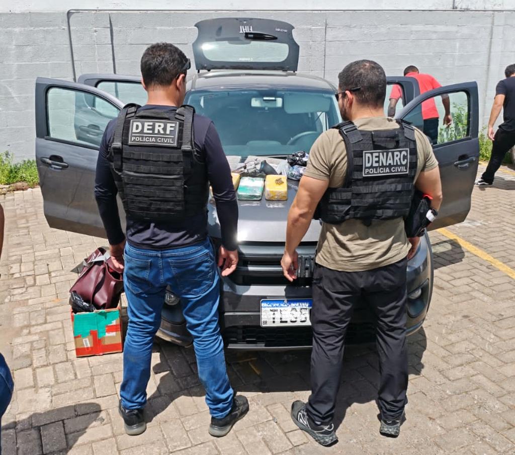 Preso traficantes durante entrega de drogas em estacionamento de academia em Várzea Grande