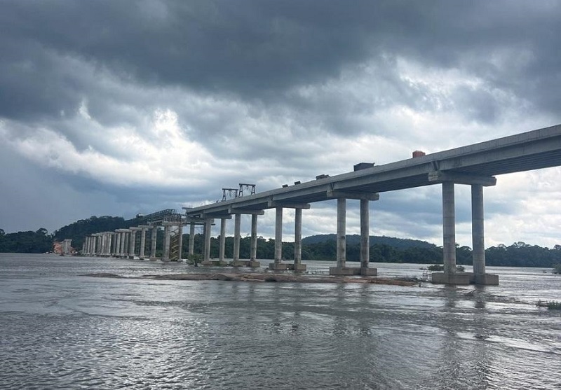 Construção da maior ponte de Mato Grosso alcança 60% de execução no Rio Juruena
