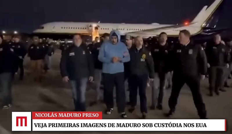 Veja primeiras imagens de Maduro sob custódia nos EUA