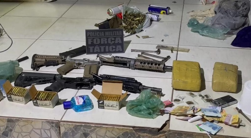 Força Tática apreende diversas armas de fogo, munições e drogas em Rondonópolis