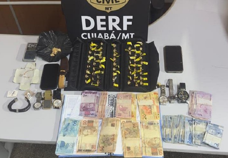 Polícia Civil prende mulher e comparsa por roubo em joalheria na região central de Cuiabá