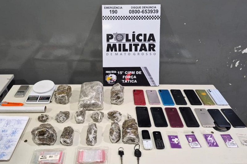 Força Tática prende homem por tráfico de drogas e apreende porções de maconha em Várzea Grande