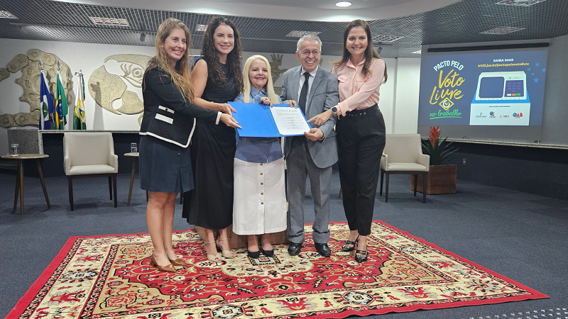 Pacto da liberdade pelo Voto Livre no Trabalho foi assinado por TRE-MT, TRT-MT, MPF, OAB/MT e outas instituições