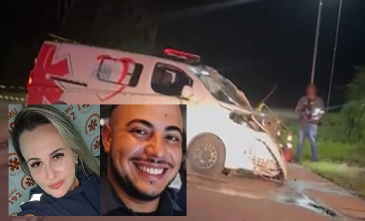 Enfermeira e motorista de ambulância do SAMU em MT, morrem após acidente com carreta