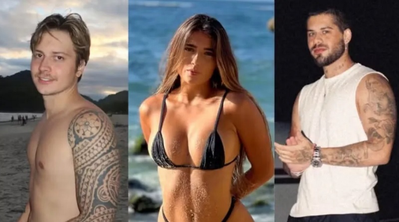 Ex-namorado de modelo vista com Zé Felipe descobriu affair em live; vídeo
