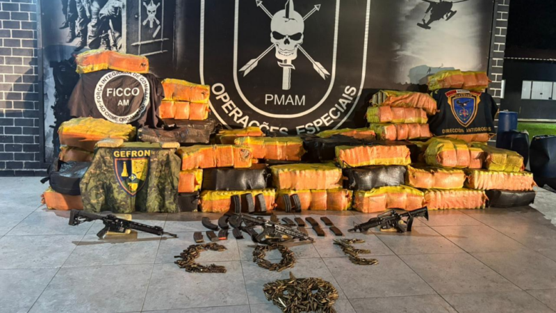 Com apoio do Gefron, megaoperação apreende 2,5 toneladas de droga no AM