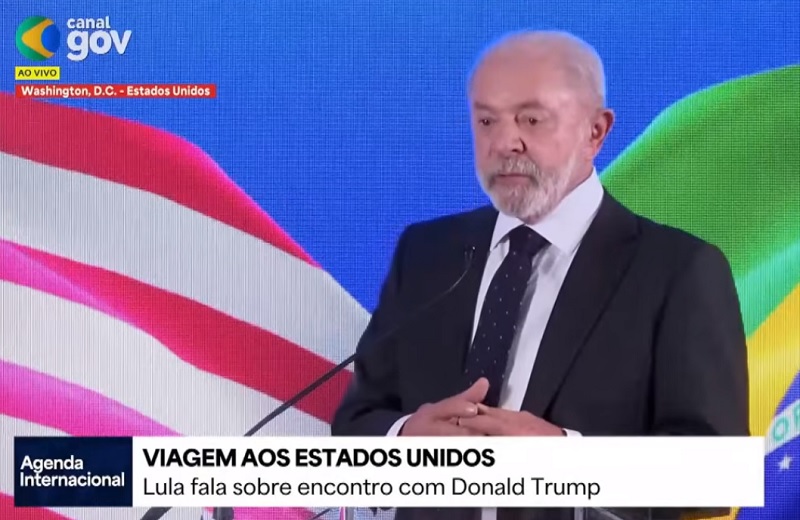 Lula concede entrevista coletiva após encontro com Trump