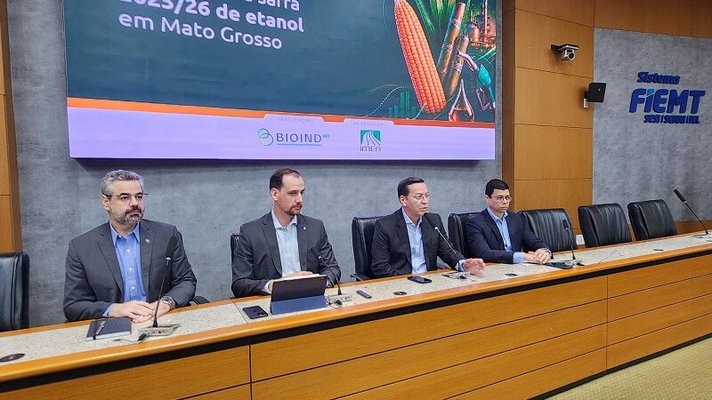 Mato Grosso deve ampliar produção de etanol em 16% na safra 2026/27, aponta Bioind-MT