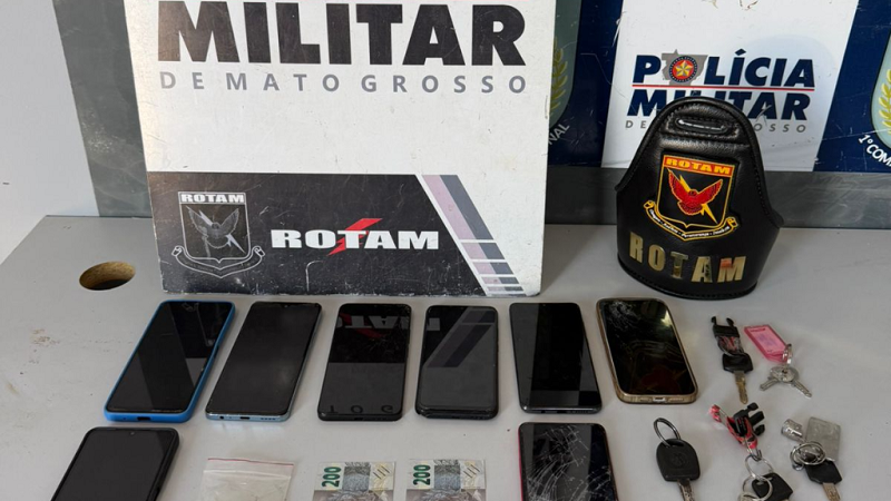 Rotam desarticula rede de estelionato e conduz quatro suspeitos em Cuiabá