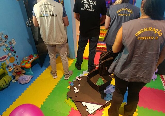 Polícia Civil, Crefito-9 e Vigilância Sanitária flagram falso terapeuta ocupacional que atende crianças em Cuiabá