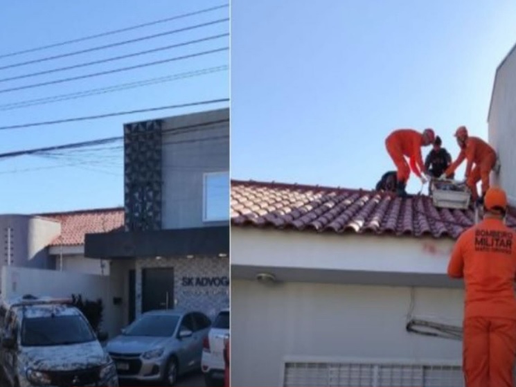 PMMT frustra assalto em Cuiabá, um morto e outro ferido em cima do telhado
