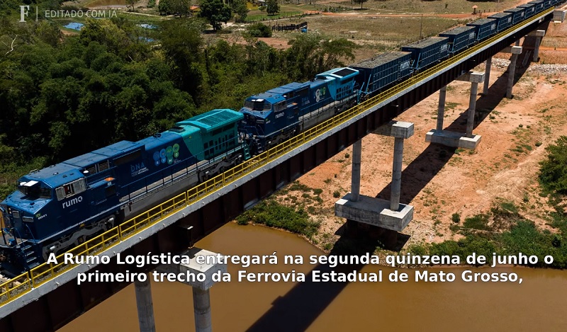 Obra de R$ 5 bi, 1ª etapa de ferrovia inicia fase de testes em MT