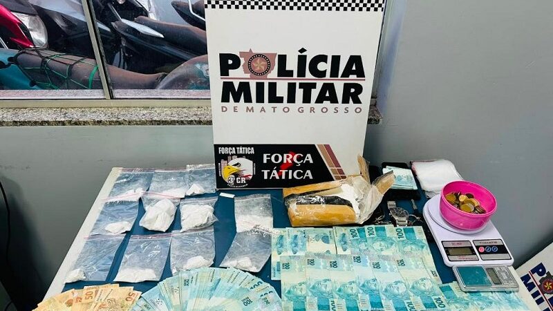 Três faccionados são presos com drogas e R$ 16,7 mil da venda de entorpecentes