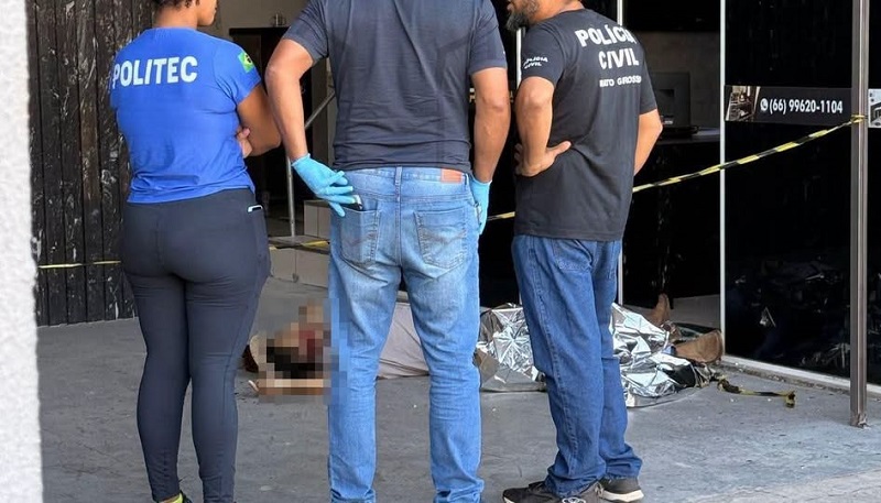 Em Sinop ex-PM é executado a tiros de fuzil em empresa por tentativa de assassinato