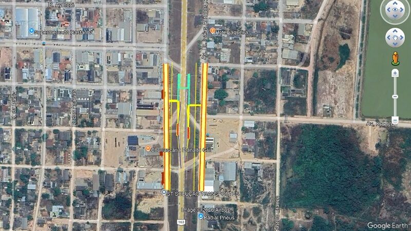 BR-163 terá desvios de tráfego em Novo Progresso para montagem de passarela de pedestres neste domingo (2)