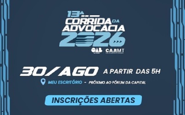 ESPORTES- Entrega dos kits da 13ª Corrida da Advocacia será realizada de 27 a 29 de agosto