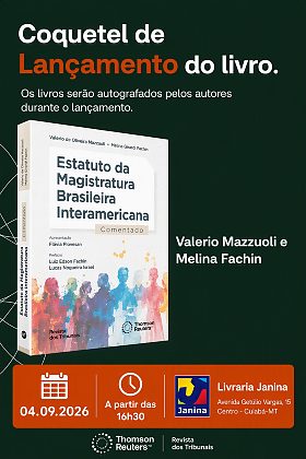 COQUETEL: Livro sobre magistratura e direitos humanos será lançado na Livraria Janina em Cuiabá