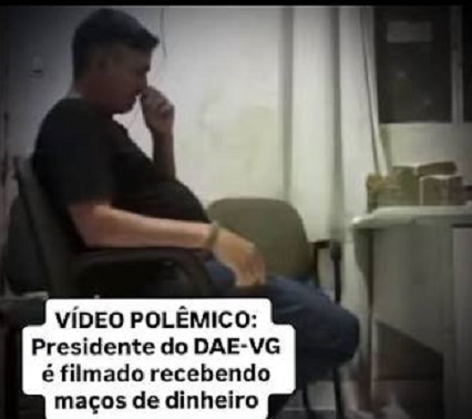 Presidente do DAE pede investigação de vídeo onde ele aparece recebendo maços de dinheiro