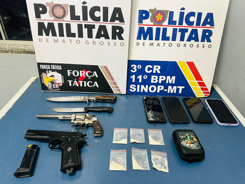 AÇÃO RÁPIDA – Força Tática prende dois homens e resgata vítima mantida em cárcere em Sinop