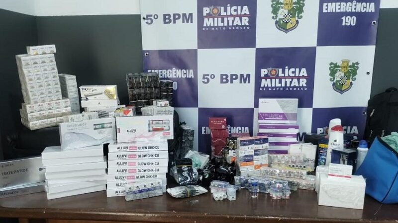 Polícia Militar apreende carga irregular de medicamentos emagrecedores e anabolizantes