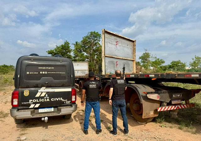AÇÃO INTERESTADUAL – Polícia Civil recupera no Pará carretas furtadas de pátio de veículos apreendidos em Confresa